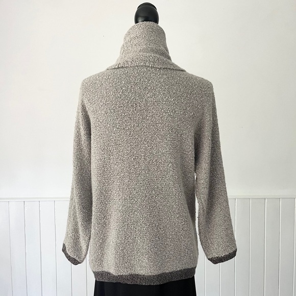 Lilla P Wool Alpaca Blend Slub Cowl Neck Sweater Size M - Picture 6 of 11